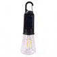 Portable solar camping lamp on white background