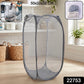 Breathable mesh laundry hamper suitable for home and travel