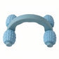 Blue handheld massager on a white background.