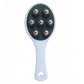 Portable blue-handled handheld body massager.