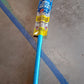 Adjustable height broom with synthetic bristles for effective dust removal