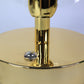 Elegant table lamp showing golden base and crystal acrylic shades