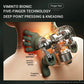 Person applying rechargeable neck and shoulder massager to shoulders