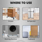 Stand supporting refrigerator, demonstrating sturdy design