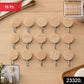 Stylish wooden look wall hooks 18 pack