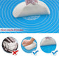 Smooth, food-grade silicone baking mat spread out, highlighting its non-stick quality.