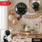 Black round foil balloon pack ideal for party decor