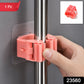 Pack of wall-mounted broom holder clips, space-saving design
