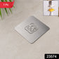 Punch free wall hook pack with metallic finish