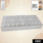 Silver ornamental designer gifting cash box with intricate embossed pattern