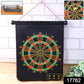 Close-up of magnetic dart board’s safe magnetic surface with soft darts