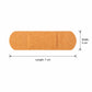 Size guide for adhesive bandage strips