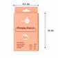 Size comparison guide for pimple patches
