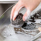 Pack of 12 round stainless steel scrubbers ready for heavy-duty kitchen cleaning.