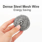 Display of several stainless steel wire scrubbers, emphasizing their robust construction.