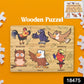 Child's hands playing with the vibrant Wooden Bird Puzzle, developing fine motor skills.