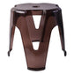 Plastic stool on white background showing compact size