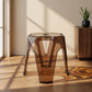 Outdoor use plastic stool designed for garden and patio seating