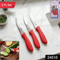 Kitchen knife set in packaging, displaying brand logo