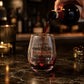 Stylish quote glass wine tumbler for daily beverages
