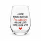 Elegant transparent glass tumbler for wine or juice