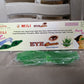 Soft silk eye mask shown on a bed, promoting better sleep and reducing puffiness.