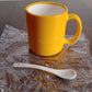 Plastic mug and spoon set as functional and stylish drinkware