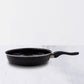 14-inch hard anodized tadka fry pan with induction base on a white surface.