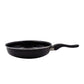 Angled view of the nonstick tadka fry pan, ready for use.