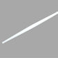 Lightweight and easy-to-handle white plastic rolling pin, ideal for various types of dough.