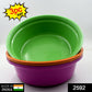 Close-up of a single plastic storage bowl highlighting its reinforced rim.