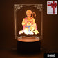 Close-up of 3D Lord Hanuman Frame with glowing LED for spiritual home decor