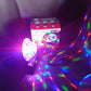 Compact and portable solar LED disco party light for celebrations