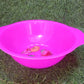 Empty plastic snack bowl, made from BPA-free material.