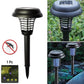 Solar mosquito trap light with UV LED killing flying insects outdoors