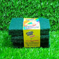 Aqua green scrub sponge pads on a white background, ready for household tasks.