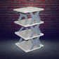 Close-up view of the durable ABS material and thoughtful design of the shoe rack.