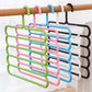 View of the versatile 5-layer plastic hanger designed for various garments.
