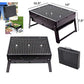 Siplix charcoal grill displayed open, highlighting its simple setup.