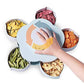 Elegant petal-shaped smart candy box for organized snacks.