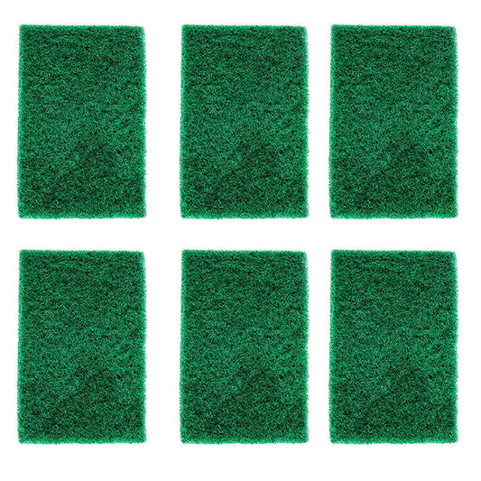Multiple aqua green scrub sponge pads, ideal for kitchen cleaning tasks.