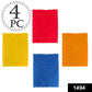 Set of 4 durable green cleaning pads for kitchen and home use.