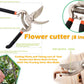 Sharp pruning shears with stainless steel bypass blades.