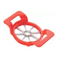 Top-down view of the multi-color Apple Cutter, highlighting its compact and practical design.