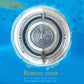 Multiple lavender fragrance washing machine cleaning tablets on display.