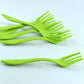 Durable plastic serving fork set (6 pieces) for everyday kitchen use.
