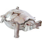 Tortoise Dry Fruit Box with lid, showcasing its intricate design.