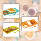 Durable 4-compartment plastic dinner plate, perfect for separating food items.