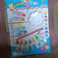 Complete 15-in-1 kids watercolour painting kit laid out for use