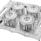 Elegant 4-section dry fruit box with airtight lids, perfect for serving snacks.